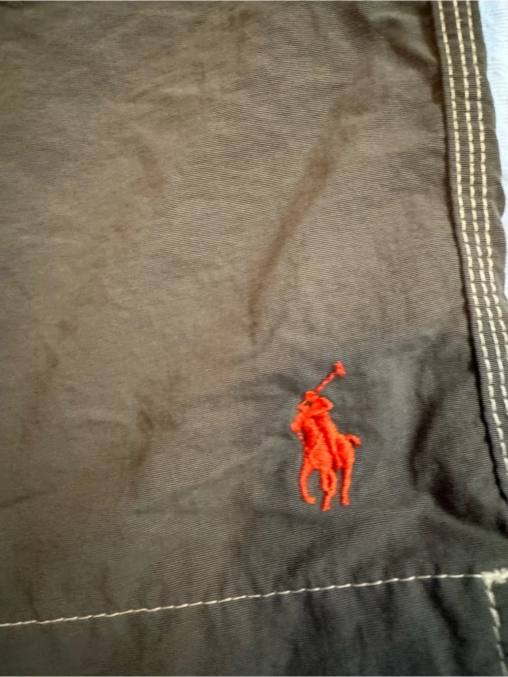 Polo Ralph Lauren Olive Swim Shorts with Orange Accent